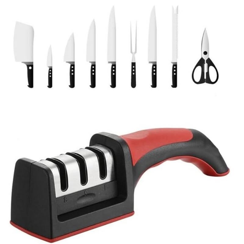 Multi-Stage Knife Sharpening Tool for Kitchen Knives