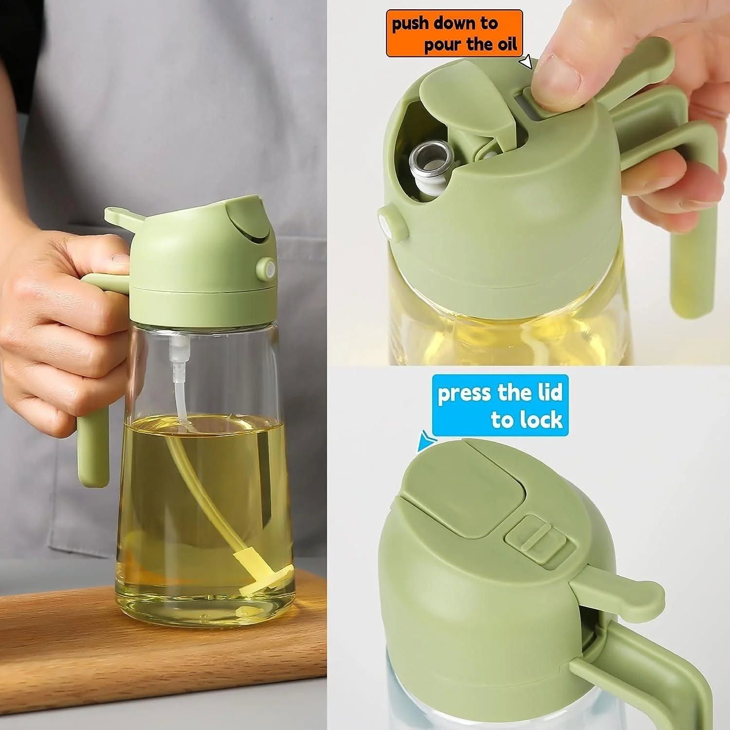 2-in-1 Oil Sprayer & Dispenser Bottle