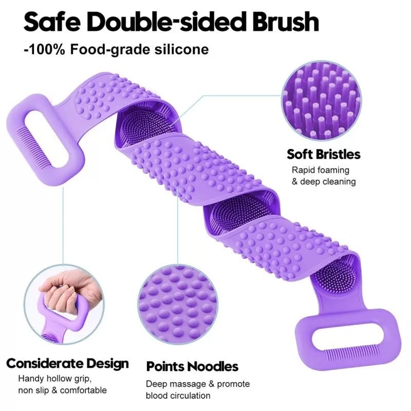 Silicone Body Back Scrubber Bath Belt