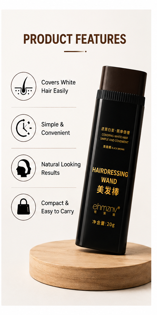 Hairdressing Wand – Instant White & Gray Hair Cover Stick